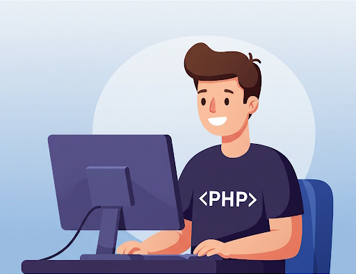 Happy PHP developer - few code, lower complexity and easier maintenance